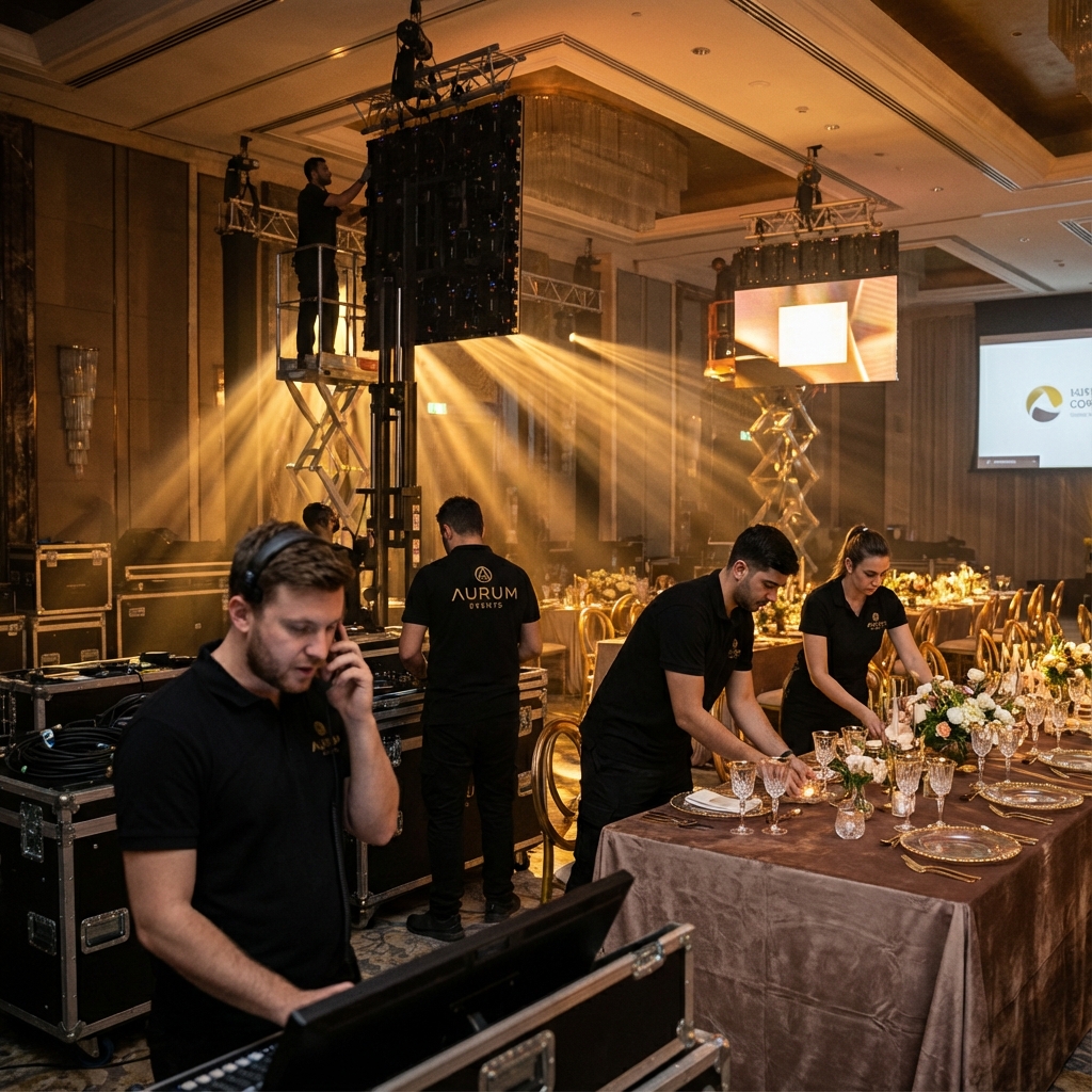 Behind the scenes setup